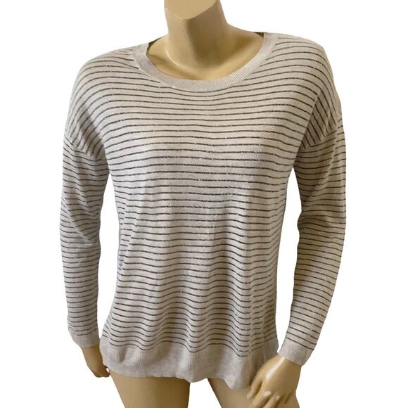 DAISY FUENTES Womens Size Small Striped Light Weight Long Sleeve Sweater - Picture 1 of 7